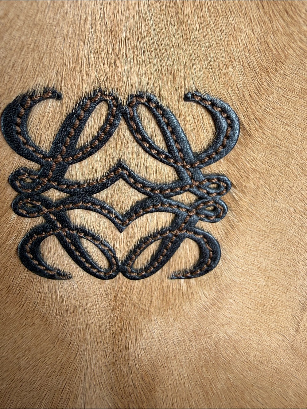 Vintage LOEWE Madrid 1846 Pony Calf Hair Tote Bag | Anagram Logo | Brown Leather - Picture 7 of 11